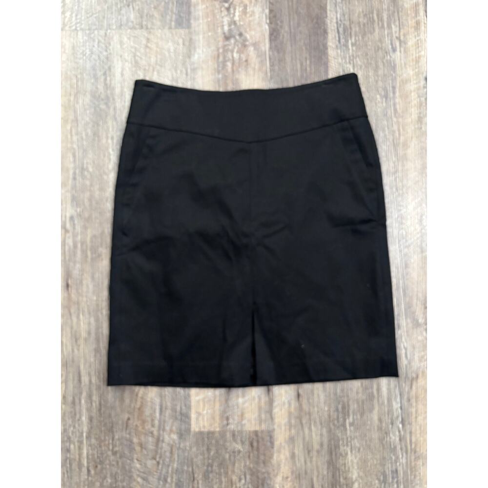 Club Monaco Tate Skirt Black Cotton Blend Pencil Mini‎ Size 10 NWT